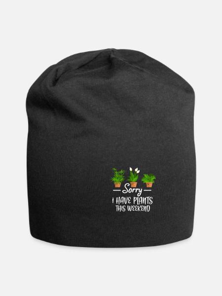 Garten Gartenarbeit Pflanze Gärtner Geschenk - Jersey-Beanie - Schwarz