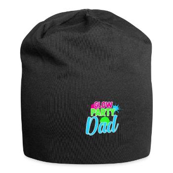Vater Glow Neon Party Vatertag Geburtstag Geschenk - Jersey-Beanie - Schwarz - Vorne