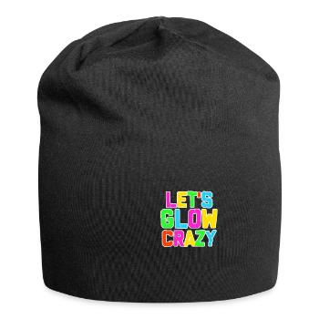 Glow Neon Party Fest Leuchten Crazy Geschenk - Jersey-Beanie - Schwarz - Vorne