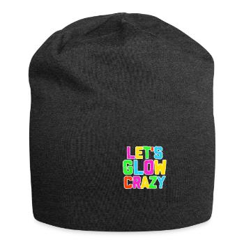 Glow Neon Party Fest Leuchten Crazy Geschenk - Jersey-Beanie - Anthrazit - Vorne