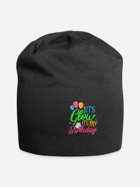 Birthday Glow - Jersey Beanie - black