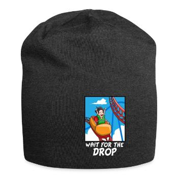 Achterbahn Fahrgeschäft Themenpark Rummel Geschenk - Jersey-Beanie - Anthrazit - Vorne
