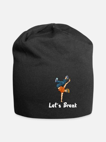 Breakdance Breaking Breaker Hip Hop Break Geschenk - Jersey-Beanie - Schwarz