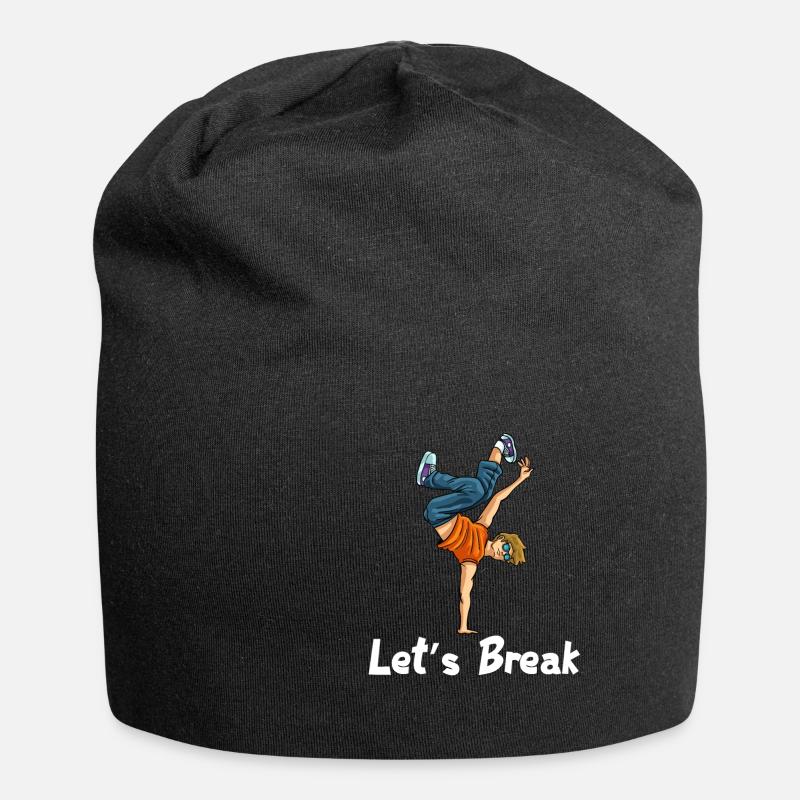 Breakdance Breaking Breaker Hip Hop Break Geschenk - Jersey-Beanie - Schwarz