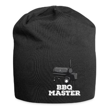 BBQ Smoker Smoken Grillen Griller Grill Geschenk - Jersey-Beanie - Schwarz - Vorne
