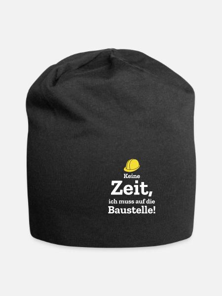 Bauherr Hausbau Heimwerker Baustelle Eigenheim - Jersey-Beanie - Schwarz