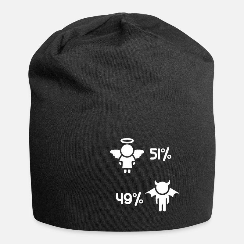 Anges et démons - énonciation drôle - Bonnet en jersey - noir