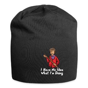 Billard Snooker Pool Spieler Lustig Geschenk - Jersey-Beanie - Schwarz - Vorne