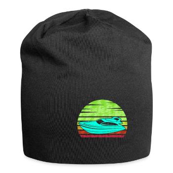 Retro motorboat - Jersey Beanie - black - Front