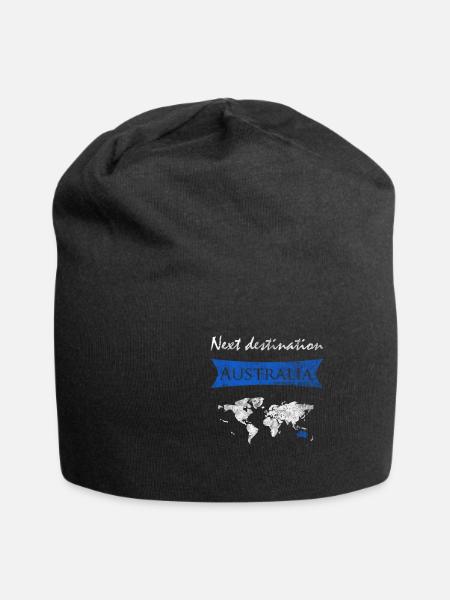 Australie - Bonnet en jersey - noir