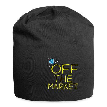 OFF THE MARKET Heirat Hochzeiten JGA Verlobung - Jersey-Beanie - Schwarz - Vorne