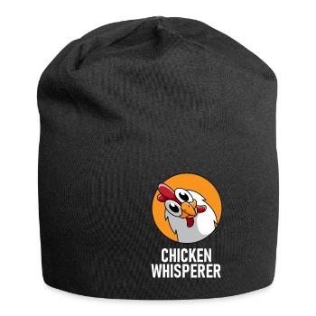 Poulet fermier poules cadeau chuchoteur poulet coq - Bonnet en jersey - noir - Devant