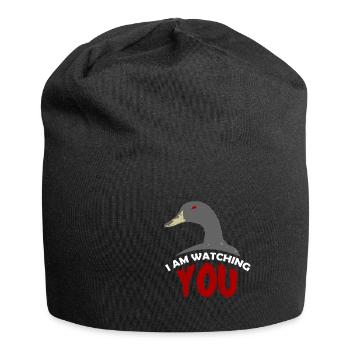 Anatidaeophobia scared of ducks I am watching you - Jersey Beanie - black - Front