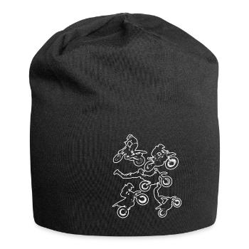 Motocross Dirt Bike Enduro Off Road - Jersey-Beanie - Schwarz - Vorne