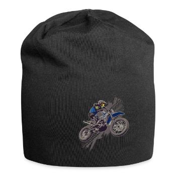 Motocross Off Road Biker Dirt Bike - Jersey Beanie - black - Front