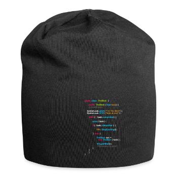 Programm Code - Jersey-Beanie - Schwarz - Vorne