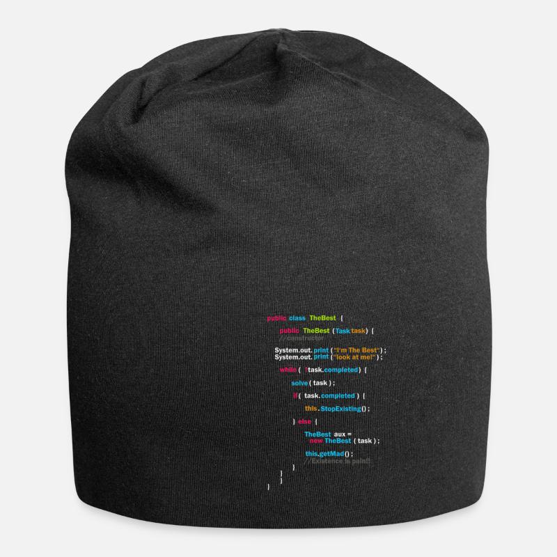 Code du programme - Bonnet en jersey - noir