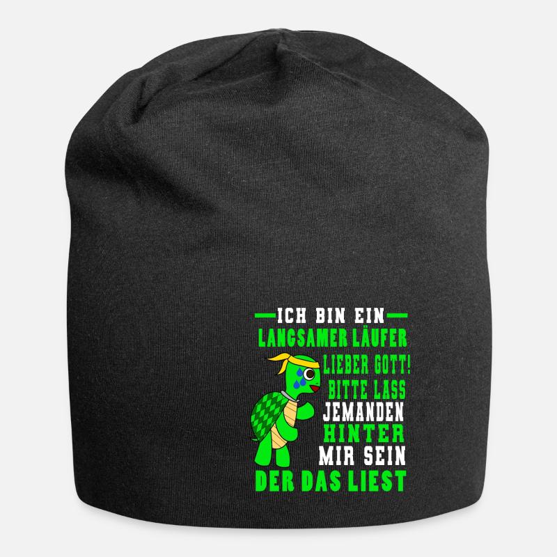Ich bin ein langsamer Läufer. - Jersey-Beanie - Schwarz