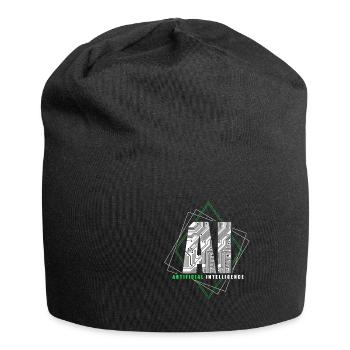 Artificial Intelligence Gift AI AI Technology - Jersey Beanie - black - Front