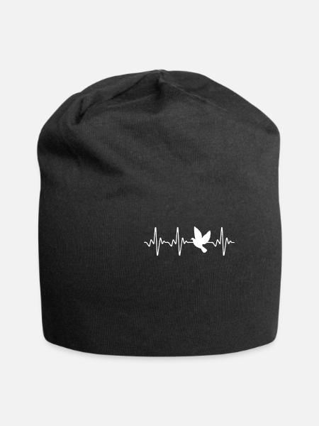 Pigeon Heartbeat - Jersey-Beanie - Schwarz