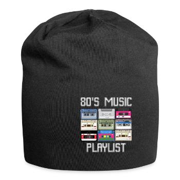 Kassette 80's Musik Playlist - Jersey-Beanie - Schwarz - Vorne