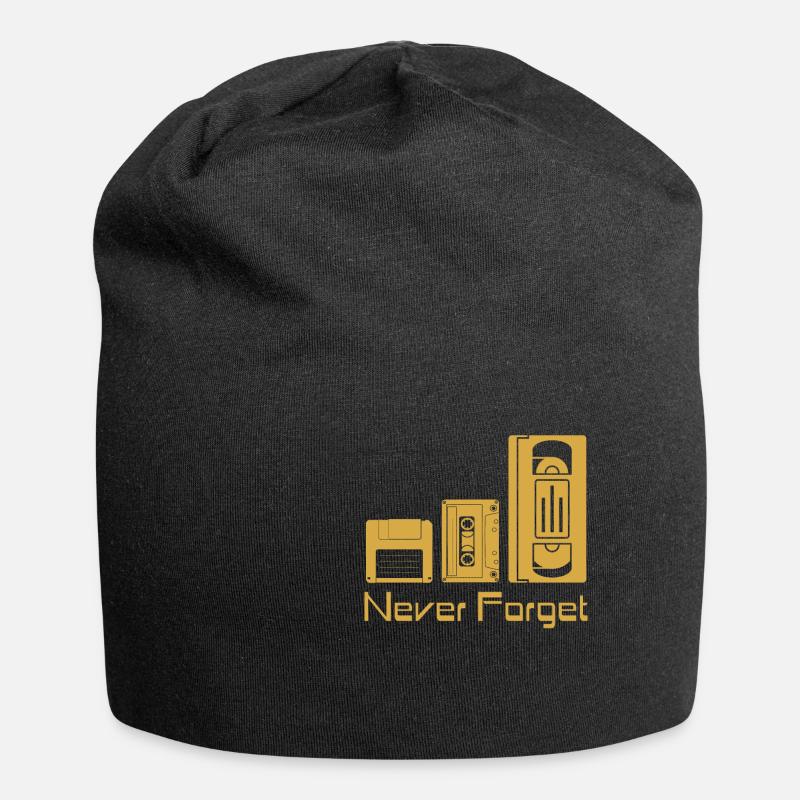 Never Forget Datenträger VHS Floppy Disc Kassette - Jersey-Beanie - Schwarz