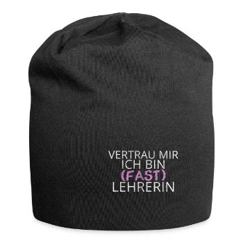 Beste Lehrerin Geschenk - Jersey-Beanie - Schwarz - Vorne