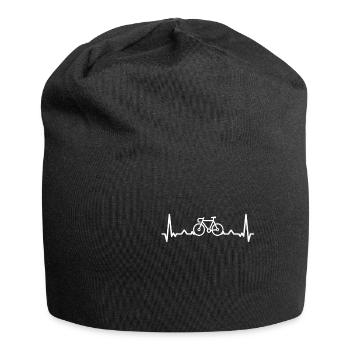 Vélo | Cyclisme | Battement de coeur | pulsation - Bonnet en jersey - noir - Devant