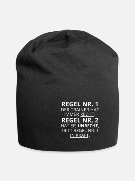 Trainer Lustig Geschenk - Jersey-Beanie - Schwarz