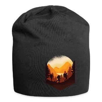 Climbing Mountaineering Mountains Gift Birthday - Jersey Beanie - black - Front