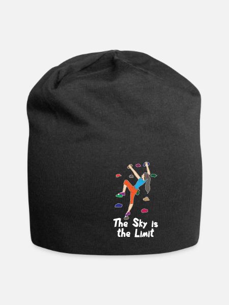 Climbing climbing gym climber bouldering gift - Jersey Beanie - black