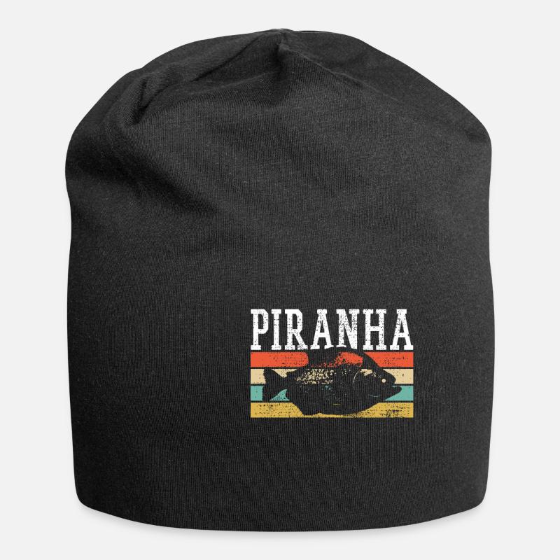 Piranha - Jersey-Beanie - Schwarz