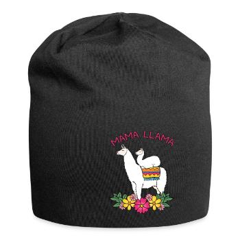 Mom Mother Mother's Day Gift Lama Llama Funny - Jersey Beanie - black - Front