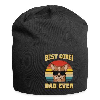 Meilleur cadeau cadeau papa papa papa papa chien - Bonnet en jersey - noir - Devant