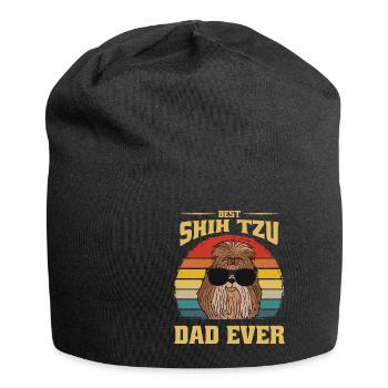 Best Shih Tzu Dog Father Dad Dad Ever Gift - Jersey Beanie - black - Front