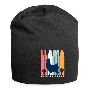 Lama sans drame - Bonnet en jersey - noir - Devant