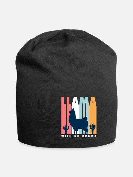 Llama with no drama - Jersey-Beanie - Schwarz