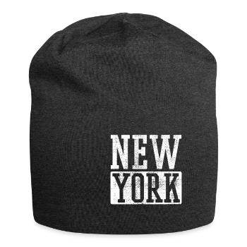New York - Bonnet en jersey - charbon - Devant