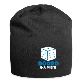 Würfel Geschenk Spiele Spiel würfeln - Jersey-Beanie - Schwarz - Vorne