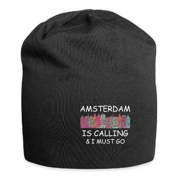 Amsterdam - Jersey Beanie - black - Front