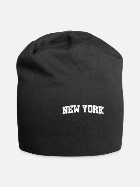 New York - Jersey-Beanie - Schwarz