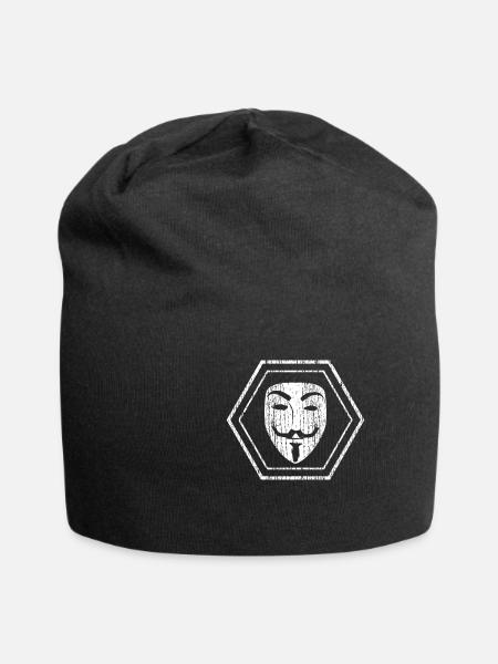 Mask hacker - Jersey Beanie - black