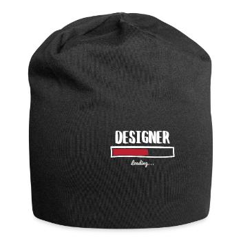 Funny designer design - Jersey Beanie - black - Front