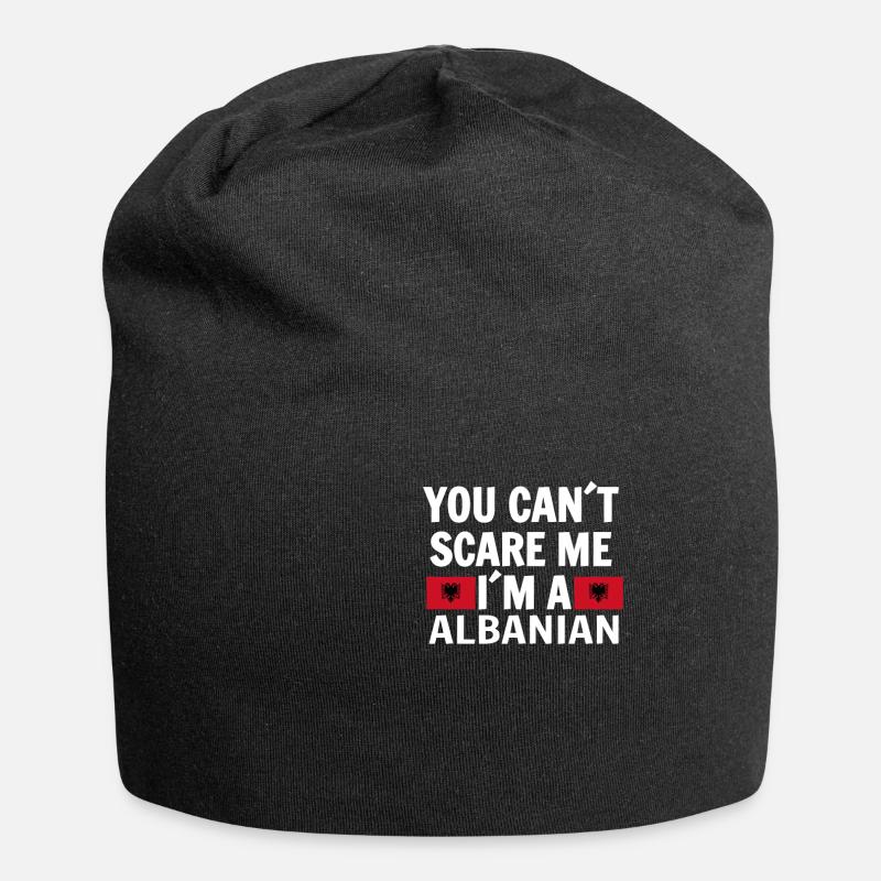 Albanian eagle - Jersey Beanie - black