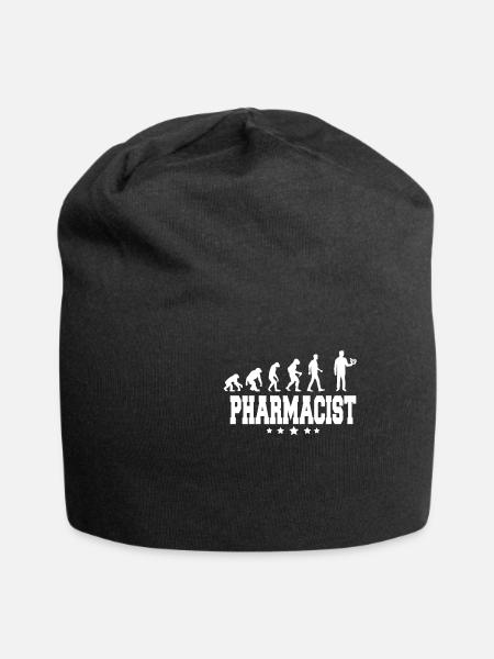 evolution of pharmacist - Jersey Beanie - black