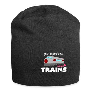 Ich mag Züge - Jersey-Beanie - Anthrazit - Vorne