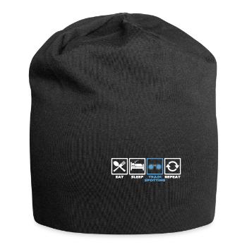 Railwaymen Railway friends Trainspotter track-builder - Jersey Beanie - black - Front