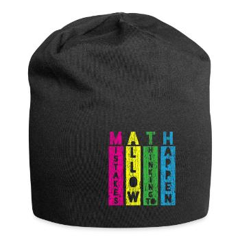 Conception de professeur de mathématiques - Bonnet en jersey - noir - Devant