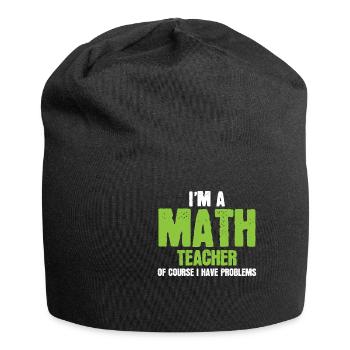 Mathe lustig - Jersey-Beanie - Schwarz - Vorne