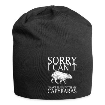 Capybaras Funny Shirt - Jersey-Beanie - Schwarz - Vorne